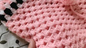 Handmade Crochet Poncho with Pom-Poms