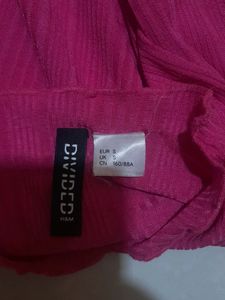 H&amp;M Pink Barbiecore Y2k Mesh Top