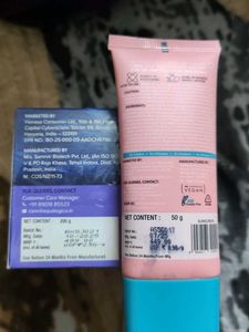 Moisturizer and sunscreen