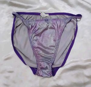 Purple Satin Bikini Briefs