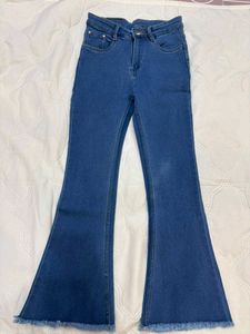 Women's Blue Flared Denim Jeans