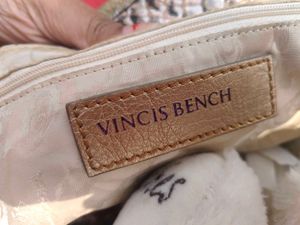 Authentic Vincis Bench Animal Print Handbag