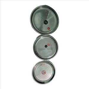 Set of 3 Stainless Steel Thali Plates