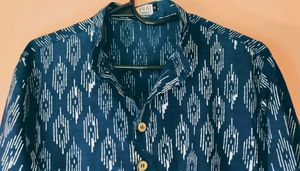 Men's Indigo Long Kurta