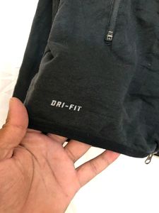 NIKE Dri Fit Full Zip Up Black Hooded Jacket