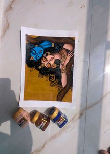 Framed Radha Krishna Painting