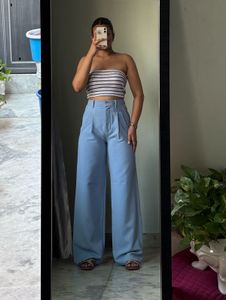 Light Blue Cotton korion Pants