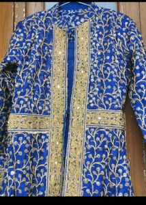 Stunning Blue Embroidered Kurta Set