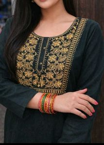 2 Embroidered Blue &amp; Dark gree Kurta