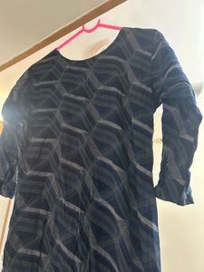 Blue Plaid Cotton Kurta
