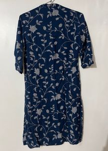 Blue Floral Print Kurti