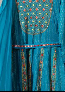 Blue Anarkali Set