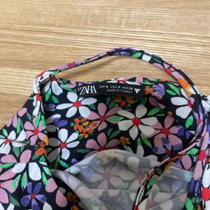 Zara Floral Printed Mini Dress