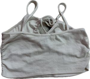 Cute White Ruched Tank Top