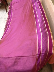 Magenta &amp; Mustard Comb. Kota Doria Silk Saree