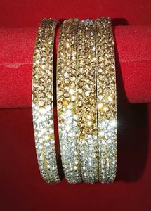 Sparkling Rhinestone Bangles Set