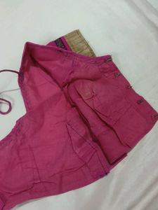 Vibrant Floral Print Saree with blouse