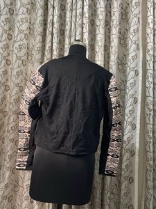 Unique Embroidered Open Jacket