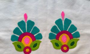 Multicolored Readymade Rangoli Patches set of 2