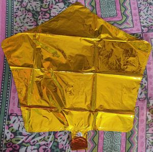 Star And Heart Shape Golden Foil Balloon