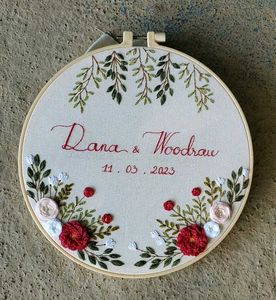 Personalized Wedding Hoop Art
