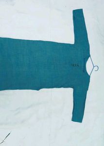 Teal Blue Cotton Kurta