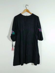Black A Line Kurta For Women's