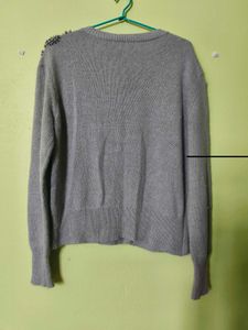 Embellished Grey Cardigan