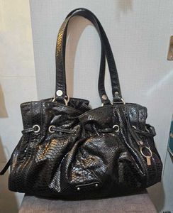 Nine West y2k python slouchy studded bag