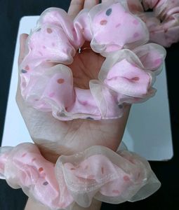 Polka Dot Scrunchies Pack Of 6