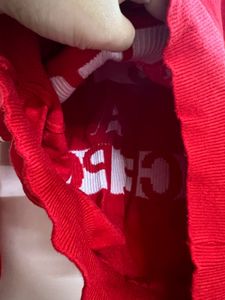Graphic text pullover sweater