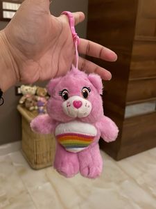 Cute Pink care Bear Keychain