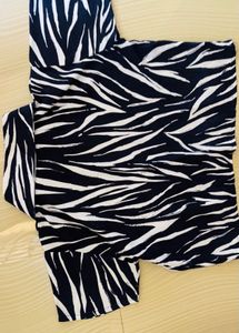 Zebra Print Button-Up Shirt