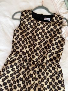 Red Valentino Leopard Print Sleeveless Dress