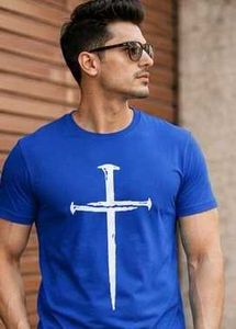 Men's Blue Graphic T-Shirt