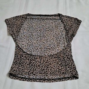 Y2k Vintage Sexy Leopard Print Backless Top