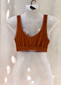 Ribbed Sports Bra with Heart Charms
