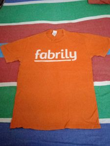 Vibrant Orange Fabrily Graphic Tee