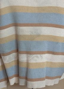 Striped Ribbed Long Sleeve Top