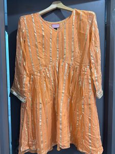 Orange Georgette Sharara