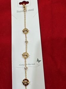 Gold Tone Stainless Steel Bracelet