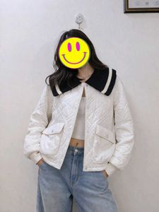 Quilted Bomber Jacket with Sailor Collar