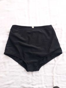 High-Waisted Black Bikini Bottom