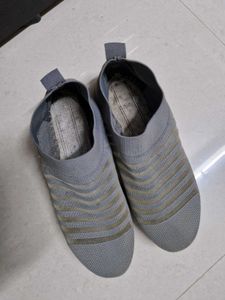 Comfortable Grey Slip-on Shoes