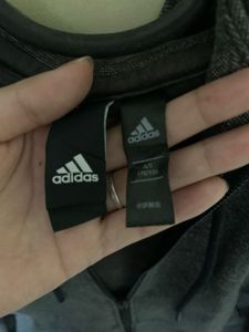 Adidas Grey Zip-Up Hoodie ⭐️S size