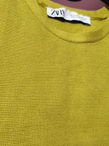 Zara Mustard Crop Top