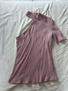 Ribbed One Shoulder Top