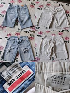 Distressed Denim & Linen Culottes Bundle