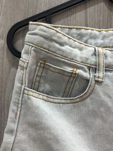 Light Wash Denim Micro-Mini Skirt