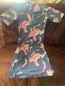 Blue Floral Print kurta